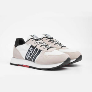 REPLAY RS680094T-0062 WHITE BLACK ARTHUR STRIPES